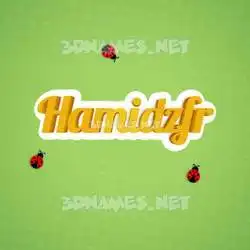 hamidzfr in Ladybugs style - 3D name wallpaper