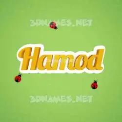hamod in Ladybugs style - 3D name wallpaper