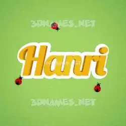 hanri in Ladybugs style - 3D name wallpaper