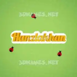 hanzlakhan in Ladybugs style - 3D name wallpaper