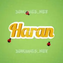 haran in Ladybugs style - 3D name wallpaper