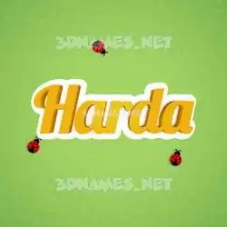 harda in Ladybugs style - 3D name wallpaper