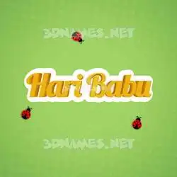 hari babu in Ladybugs style - 3D name wallpaper