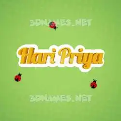 hari priya in Ladybugs style - 3D name wallpaper