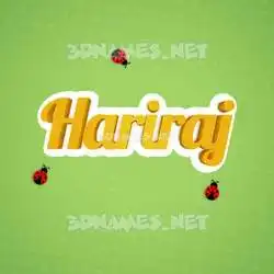 hariraj in Ladybugs style - 3D name wallpaper
