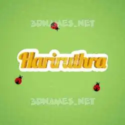 hariruthra in Ladybugs style - 3D name wallpaper