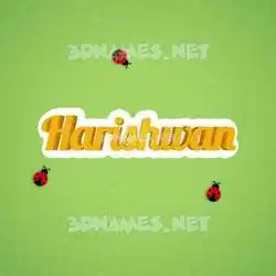 harishwan in Ladybugs style - 3D name wallpaper