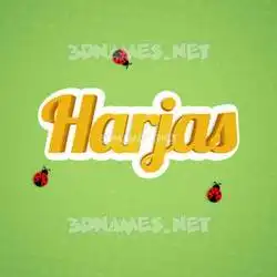 harjas in Ladybugs style - 3D name wallpaper