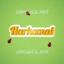 harkomal in Ladybugs style - 3D name wallpaper