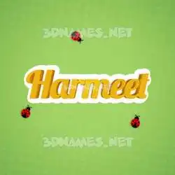 harmeet in Ladybugs style - 3D name wallpaper