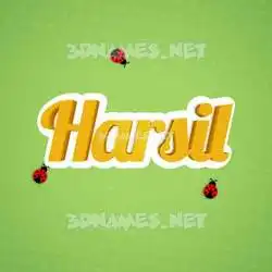 harsil in Ladybugs style - 3D name wallpaper