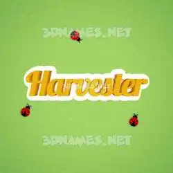 harvester in Ladybugs style - 3D name wallpaper