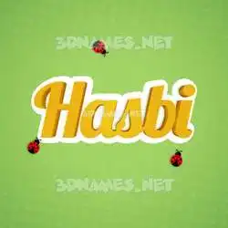 hasbi in Ladybugs style - 3D name wallpaper
