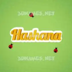 hashana in Ladybugs style - 3D name wallpaper