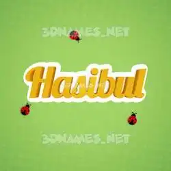 hasibul in Ladybugs style - 3D name wallpaper