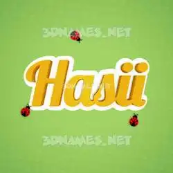 hasii in Ladybugs style - 3D name wallpaper