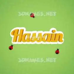 hassain in Ladybugs style - 3D name wallpaper