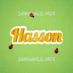 hasson in Ladybugs style - 3D name wallpaper
