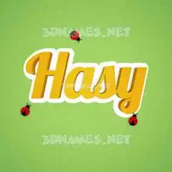 hasy in Ladybugs style - 3D name wallpaper