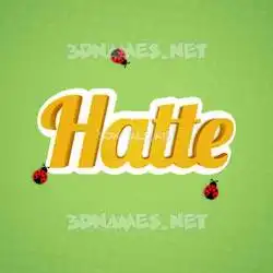 hatte in Ladybugs style - 3D name wallpaper
