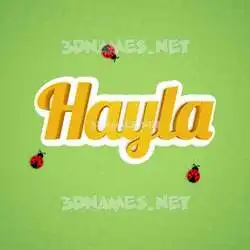hayla in Ladybugs style - 3D name wallpaper