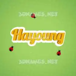 hayoung in Ladybugs style - 3D name wallpaper
