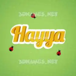 hayya in Ladybugs style - 3D name wallpaper