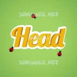 head in Ladybugs style - 3D name wallpaper