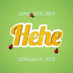 hehe in Ladybugs style - 3D name wallpaper