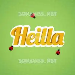 heilla in Ladybugs style - 3D name wallpaper