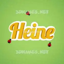 heine in Ladybugs style - 3D name wallpaper
