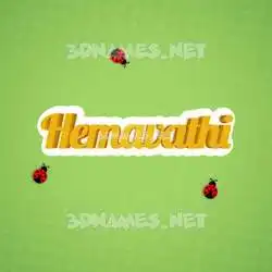 hemavathi in Ladybugs style - 3D name wallpaper
