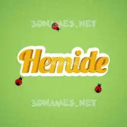hemide in Ladybugs style - 3D name wallpaper