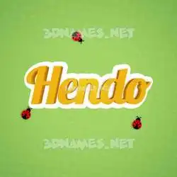 hendo in Ladybugs style - 3D name wallpaper