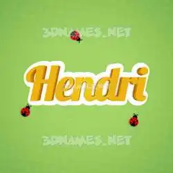 hendri in Ladybugs style - 3D name wallpaper