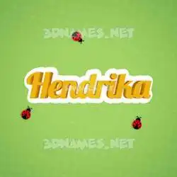 hendrika in Ladybugs style - 3D name wallpaper