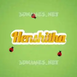 henshitha in Ladybugs style - 3D name wallpaper