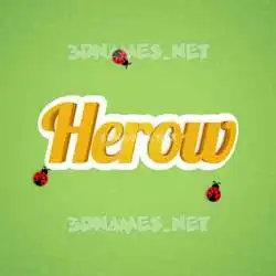 herow in Ladybugs style - 3D name wallpaper