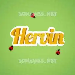 hervin in Ladybugs style - 3D name wallpaper