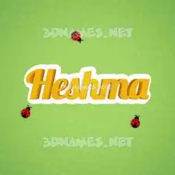 heshma in Ladybugs style - 3D name wallpaper