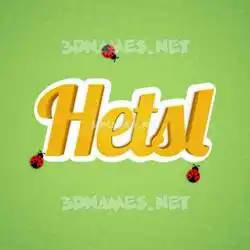 hetsl in Ladybugs style - 3D name wallpaper