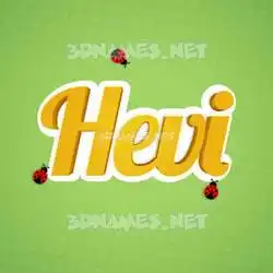 hevi in Ladybugs style - 3D name wallpaper