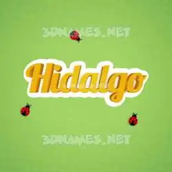 hidalgo in Ladybugs style - 3D name wallpaper