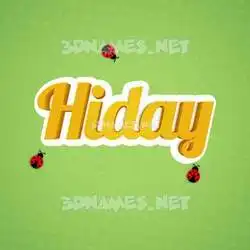 hiday in Ladybugs style - 3D name wallpaper