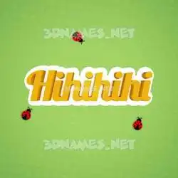 hihihihi in Ladybugs style - 3D name wallpaper