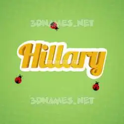 hillary in Ladybugs style - 3D name wallpaper