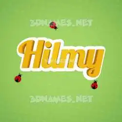 hilmy in Ladybugs style - 3D name wallpaper