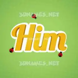 him in Ladybugs style - 3D name wallpaper