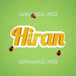 hiran in Ladybugs style - 3D name wallpaper