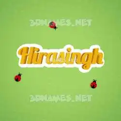 hirasingh in Ladybugs style - 3D name wallpaper